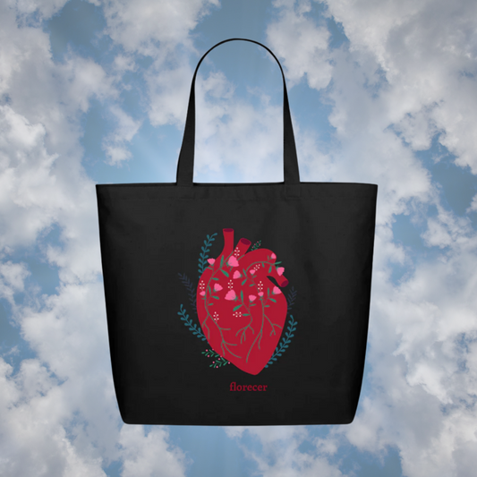 Blooming Heart Tote Bag