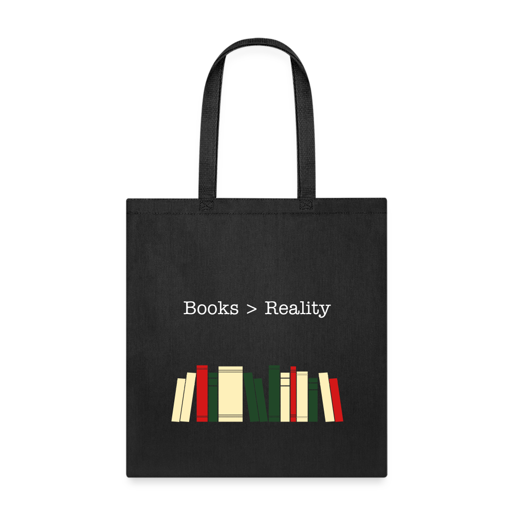 Books Tote Bag - black